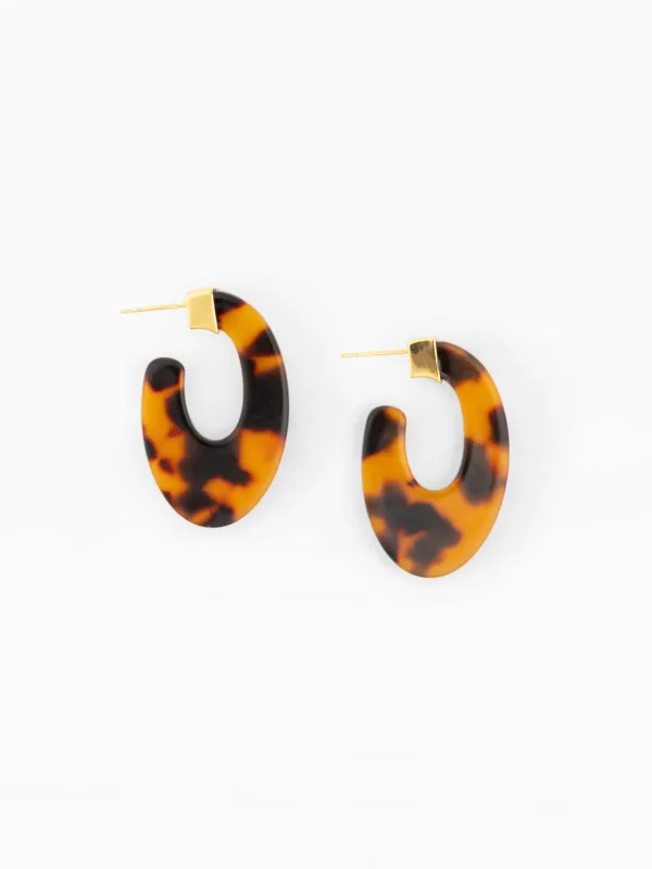 Nellie Earrings | Tortoise made by Michelle McDowell