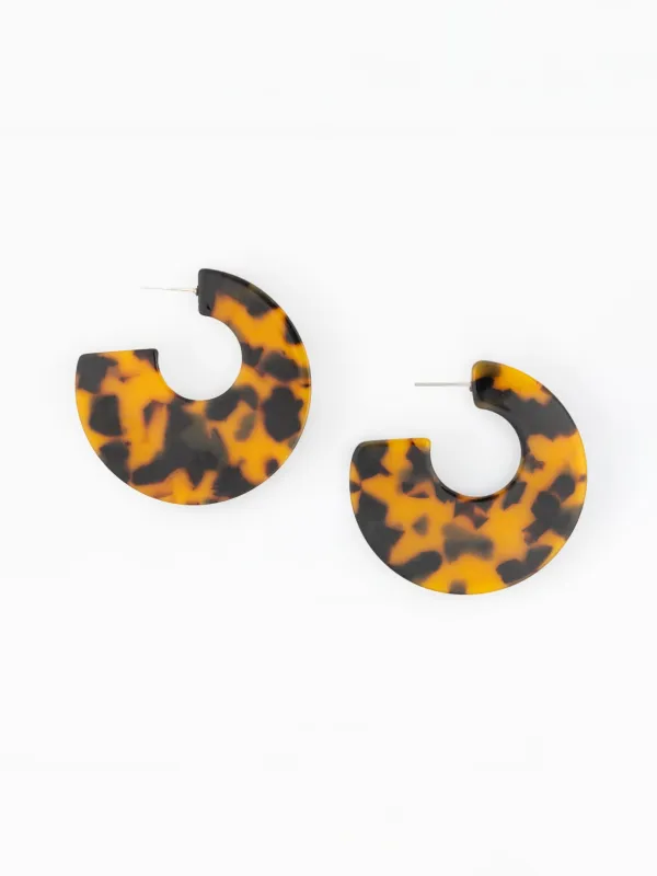 Theresa Earrings | Tortoise made by Michelle McDowell