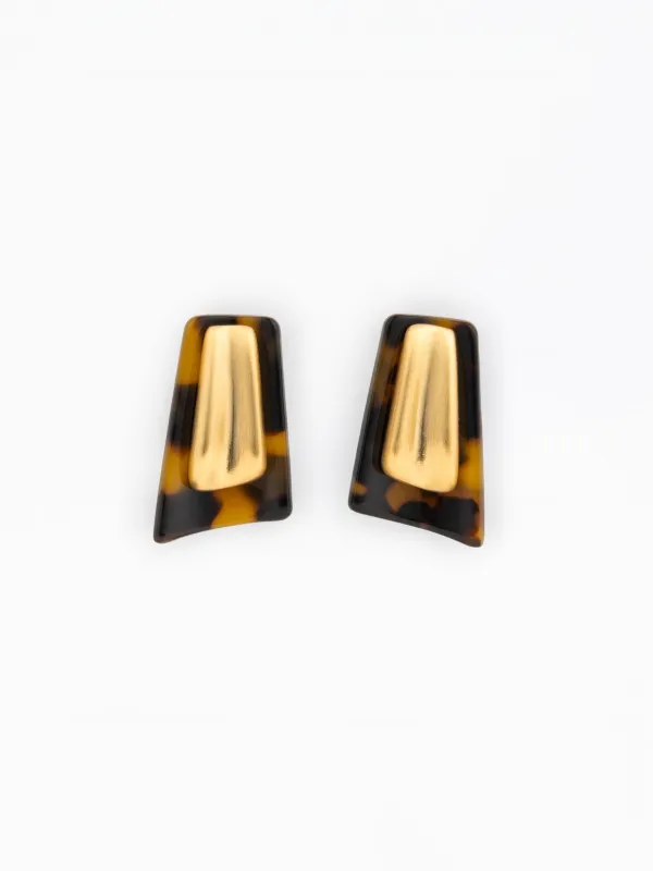 Willa Earrings | Tortoise made by Michelle McDowell