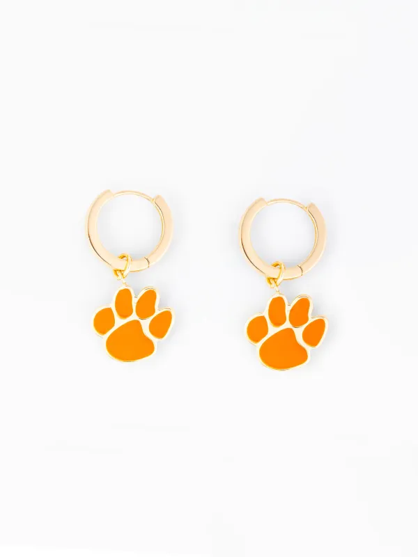 Clemson Dangle Earrings | Paw made by Michelle McDowell