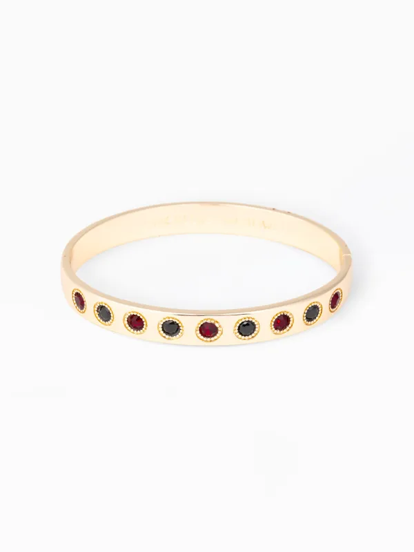 Kelly Bangle Bracelet | Garnet + Black made by Michelle McDowell