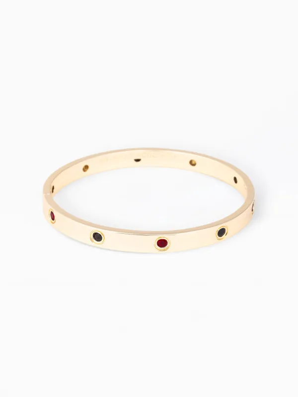 Kaylor Bangle Bracelet | Garnet + Black made by Michelle McDowell