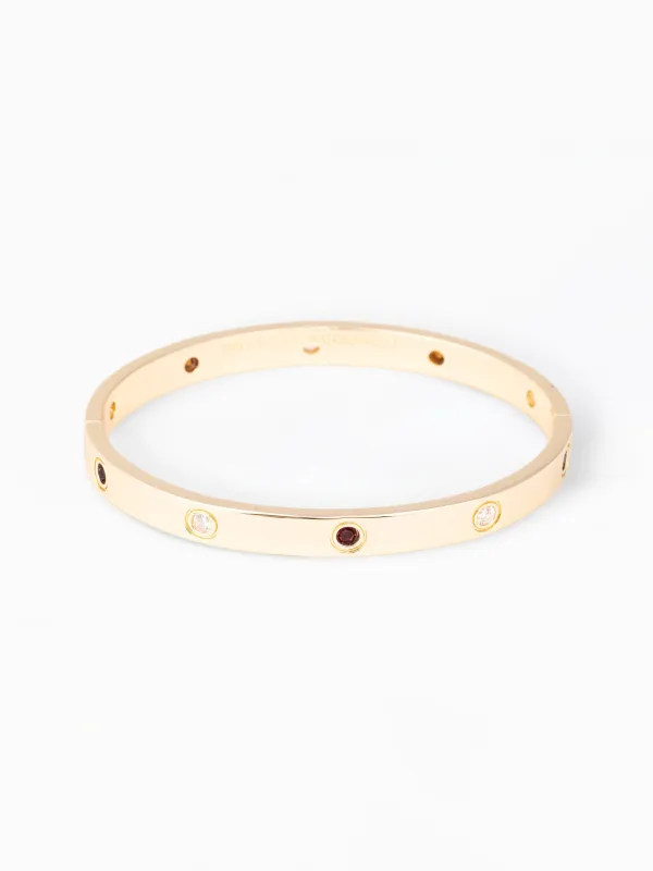 Kaylor Bangle Bracelet | Maroon + White made by Michelle McDowell