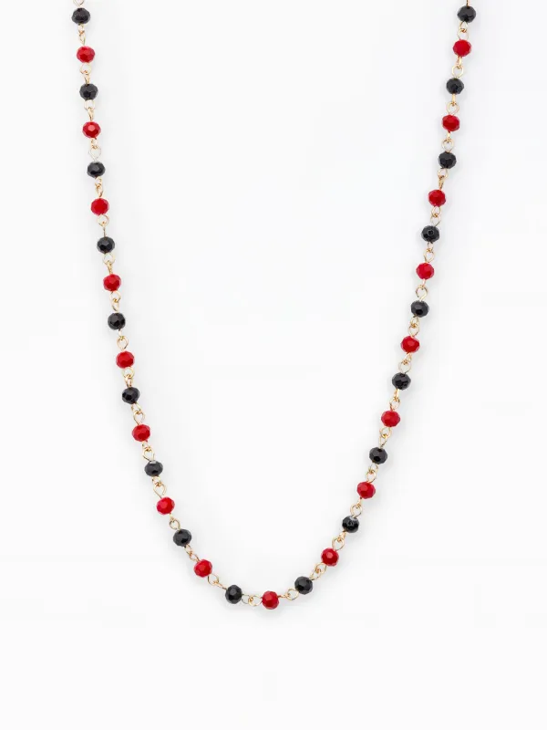Macy Chain Necklace | Red + Black made by Michelle McDowell