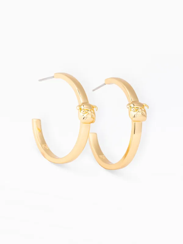 Eloise Hoop Earrings | Bulldog made by Michelle McDowell