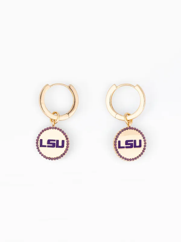 LSU Pendant Earrings made by Michelle McDowell