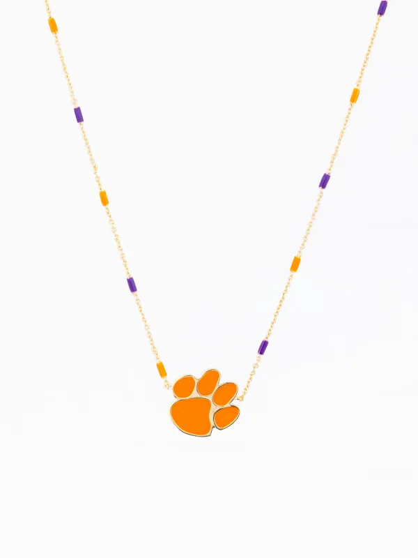 Clemson Chain Necklace made by Michelle McDowell