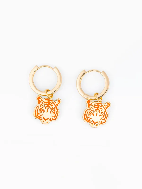 Clemson Dangle Earrings | Tiger made by Michelle McDowell