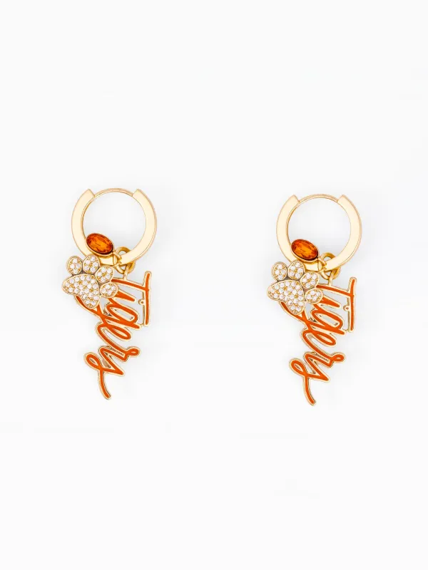 Clemson Charm Dangle Earrings | Tiger made by Michelle McDowell