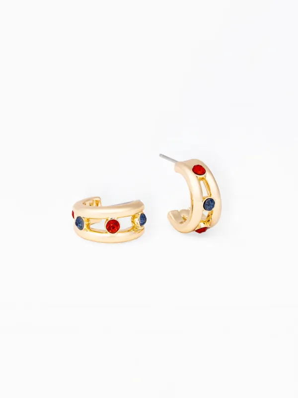 Ellison Hoop Earrings | Red + Blue made by Michelle McDowell