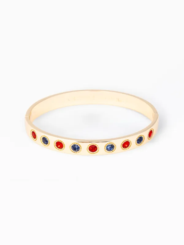Kelly Bangle Bracelet | Red + Blue made by Michelle McDowell
