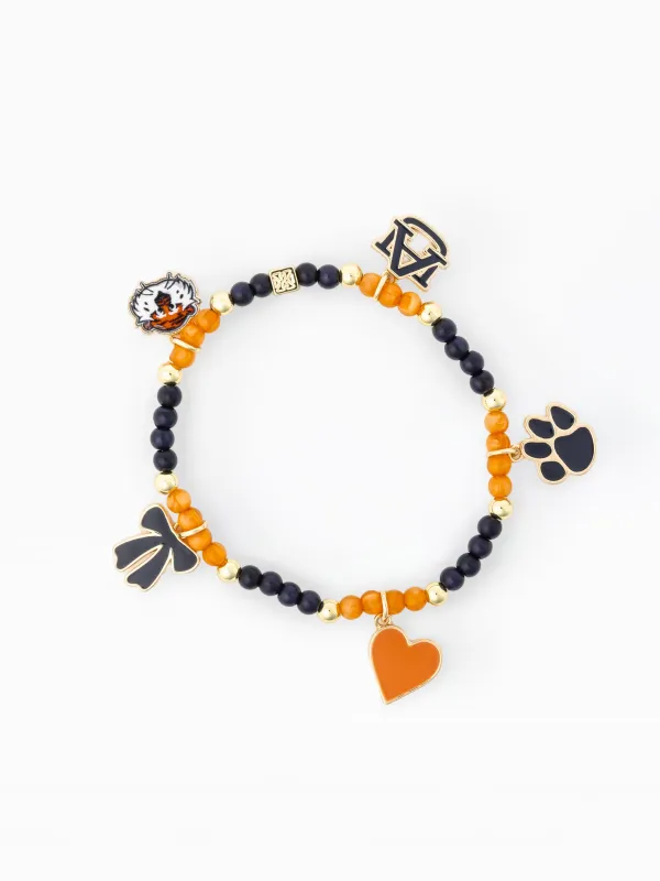 Auburn Beaded Charm Bracelet made by Michelle McDowell
