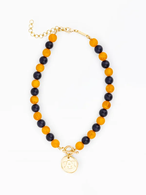 Auburn Beaded Pendant Necklace made by Michelle McDowell