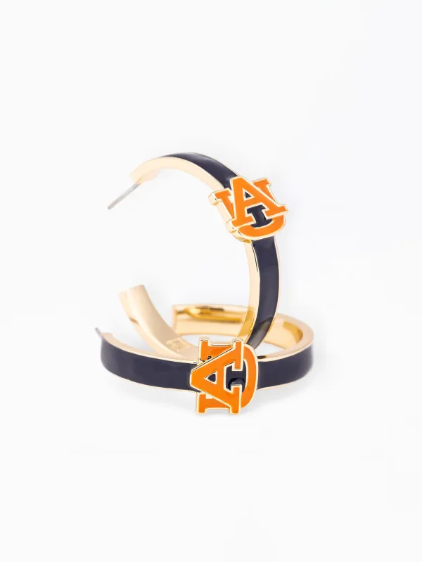 Auburn Hoop Earrings made by Michelle McDowell