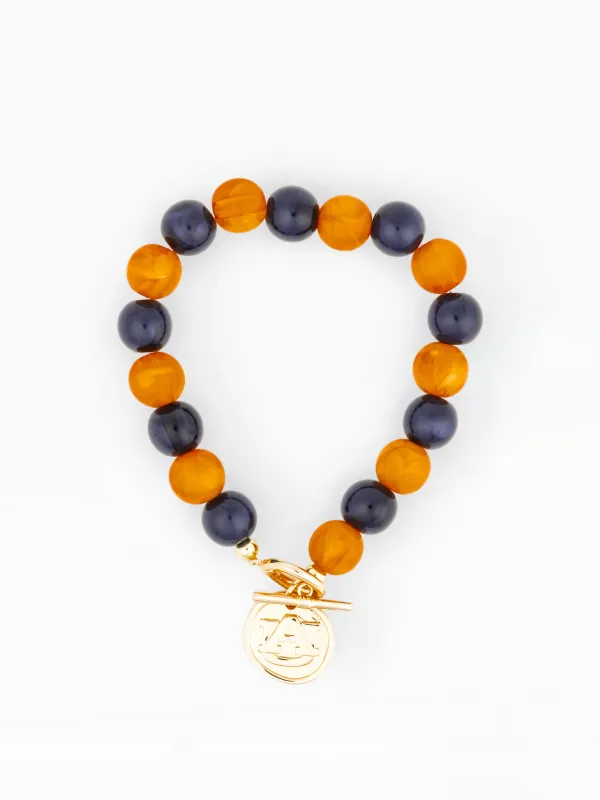 Auburn Beaded Pendant Bracelet made by Michelle McDowell