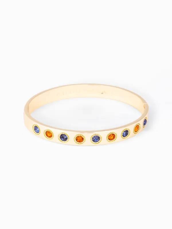 Kelly Bangle Bracelet | Navy + Orange made by Michelle McDowell