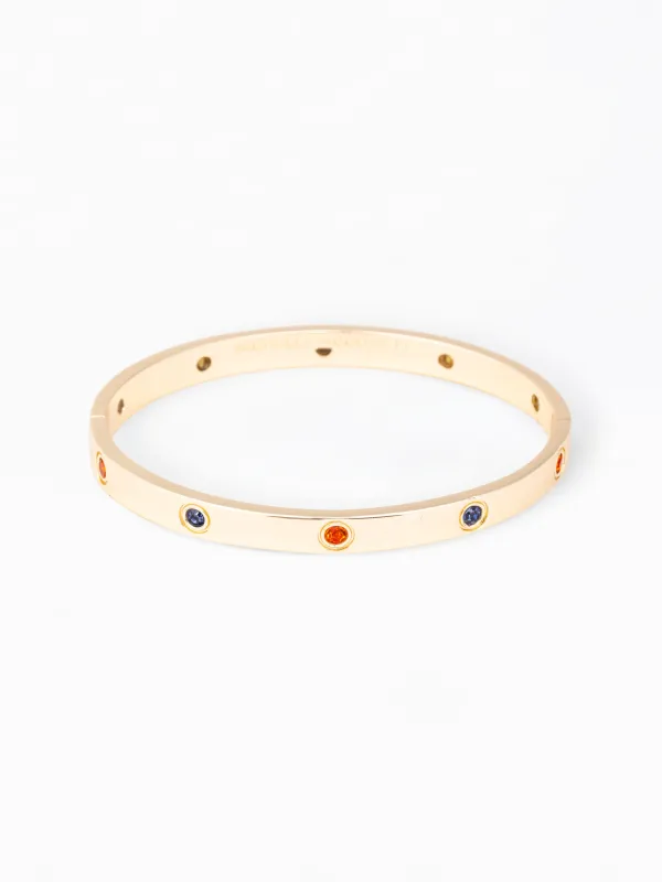 Kaylor Bangle Bracelet | Navy + Orange made by Michelle McDowell