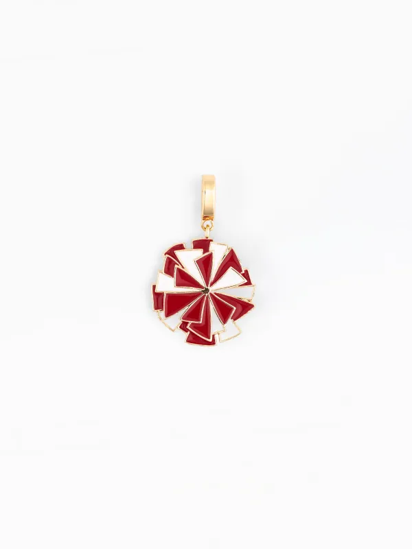 Sophie Charm | Pom Pom Crimson + White made by Michelle McDowell