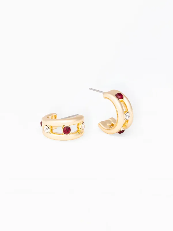 Ellison Hoop Earrings | Crimson + White made by Michelle McDowell