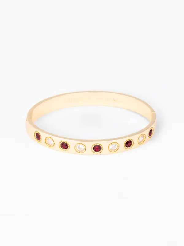Kelly Bangle Bracelet | Crimson + White made by Michelle McDowell