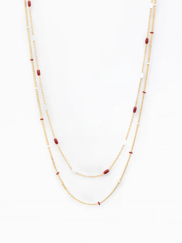 Lacy Chain Necklace | Crimson + White made by Michelle McDowell
