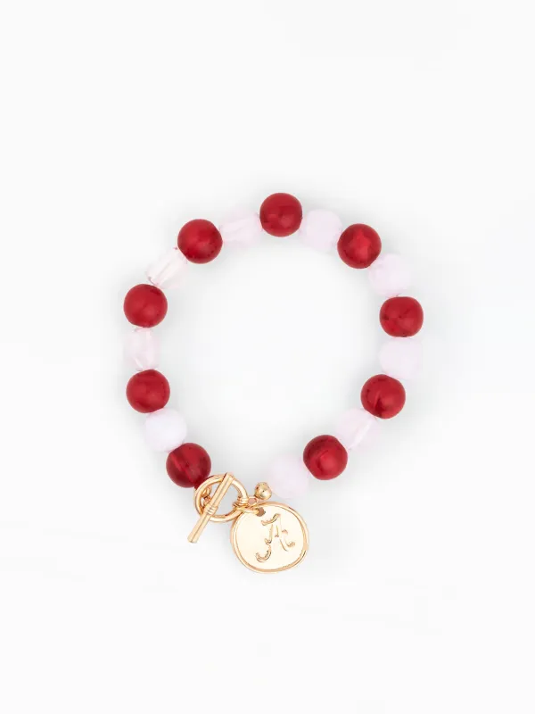 Alabama Beaded Pendant Bracelet made by Michelle McDowell
