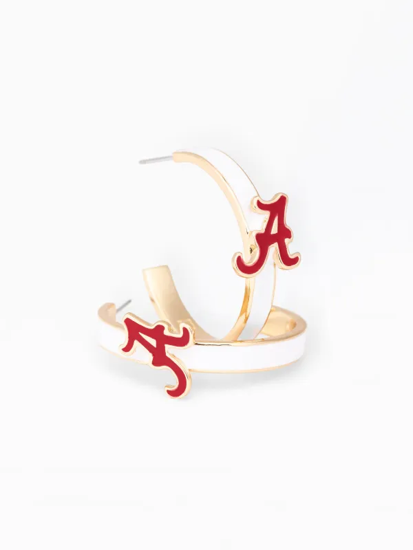 Alabama Hoop Earrings made by Michelle McDowell