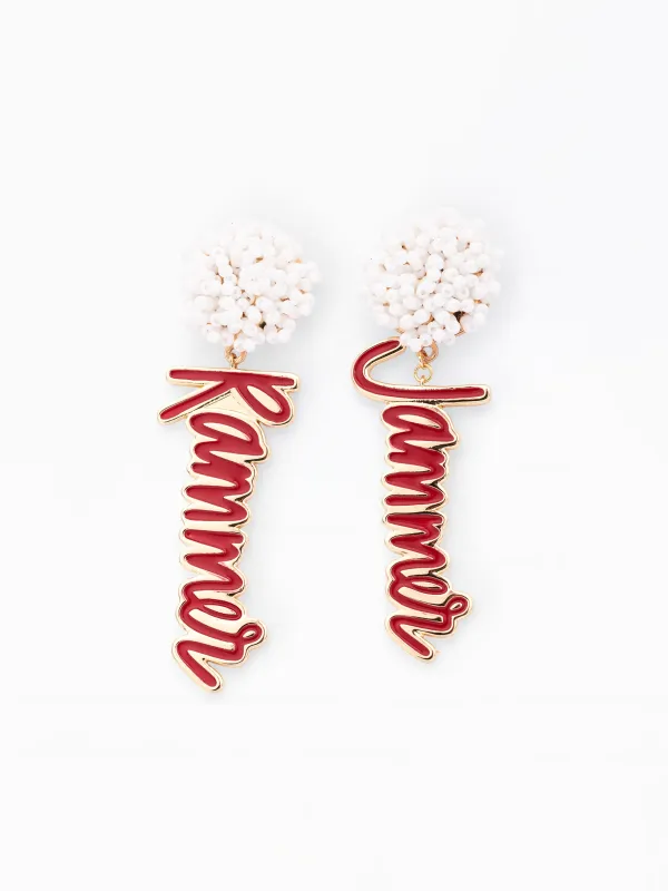 Alabama Drop Earrings | Rammer Jammer made by Michelle McDowell