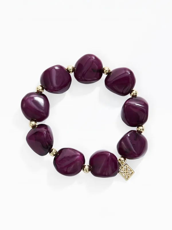 Lindon Beaded Bracelet | Plum made by Michelle McDowell