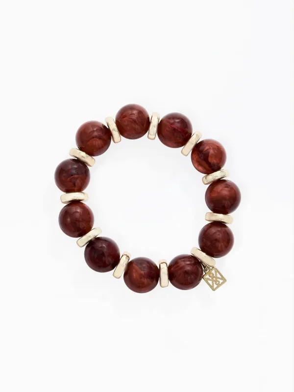 Sellah Beaded Bracelet |Brown made by Michelle McDowell