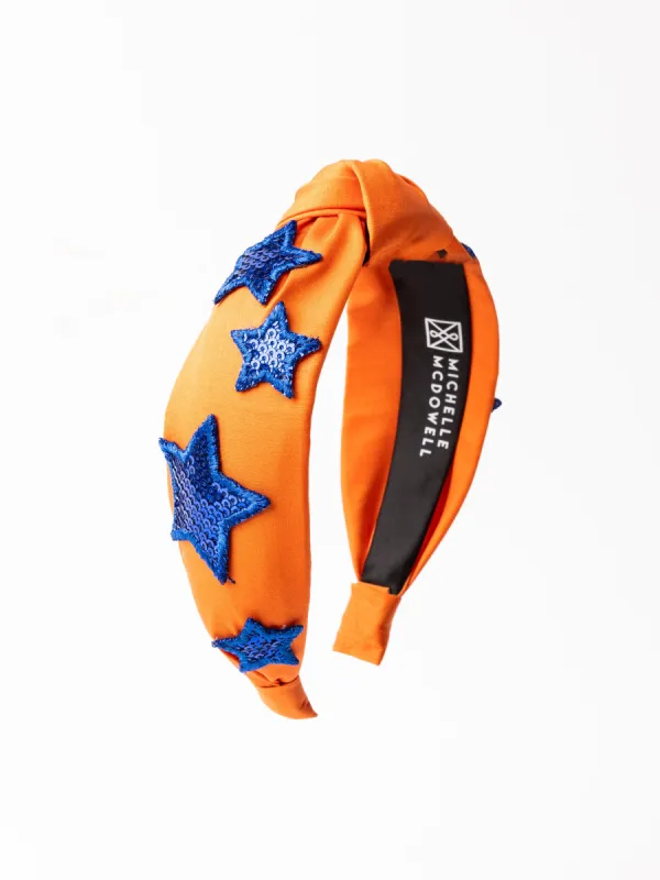 Emma Headband |  Blue + Orange sold by Michelle McDowell