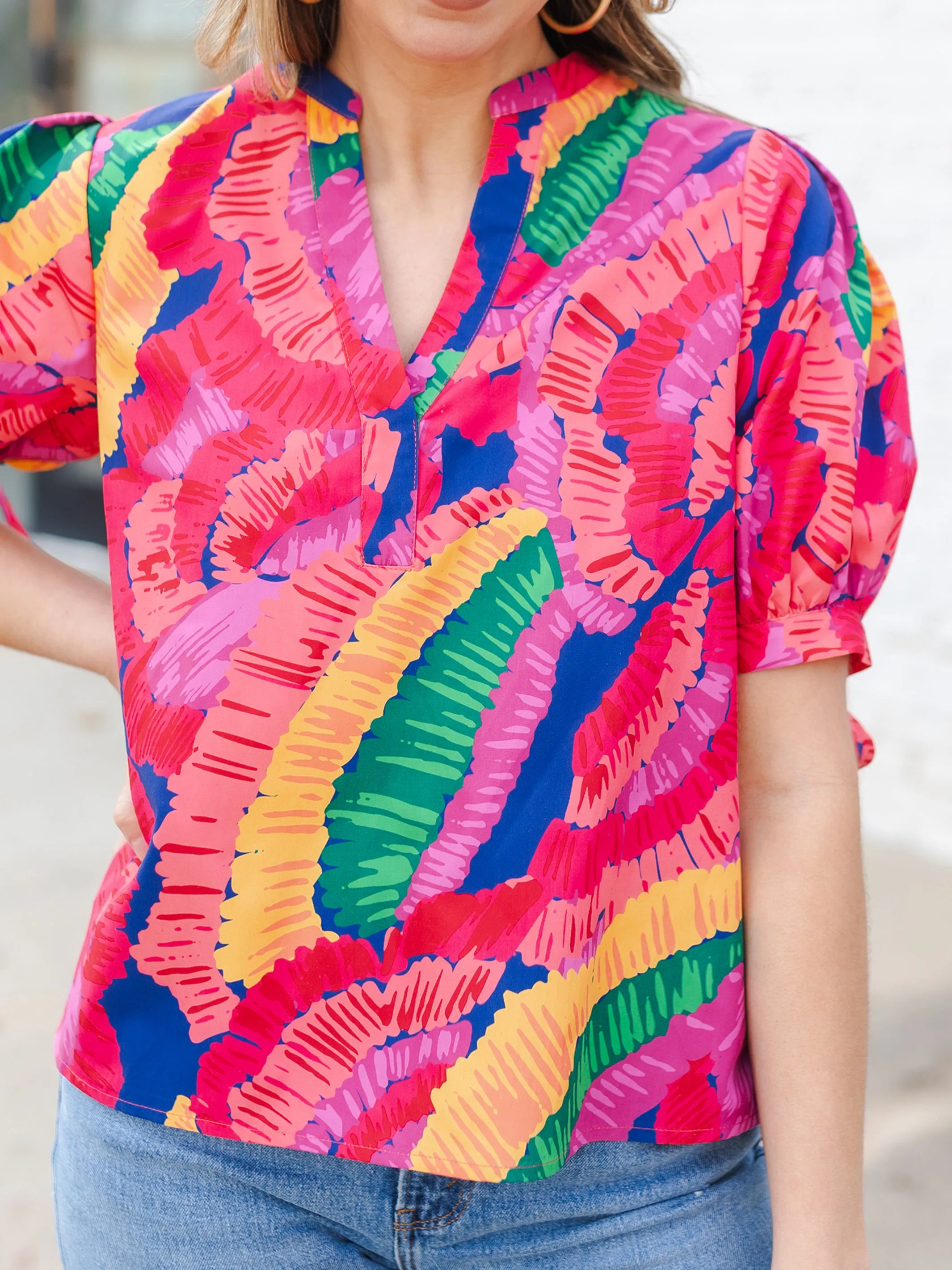 FINAL SALE - Louise Top | Showstopper Multi sold by Michelle McDowell product image thumbnail 2