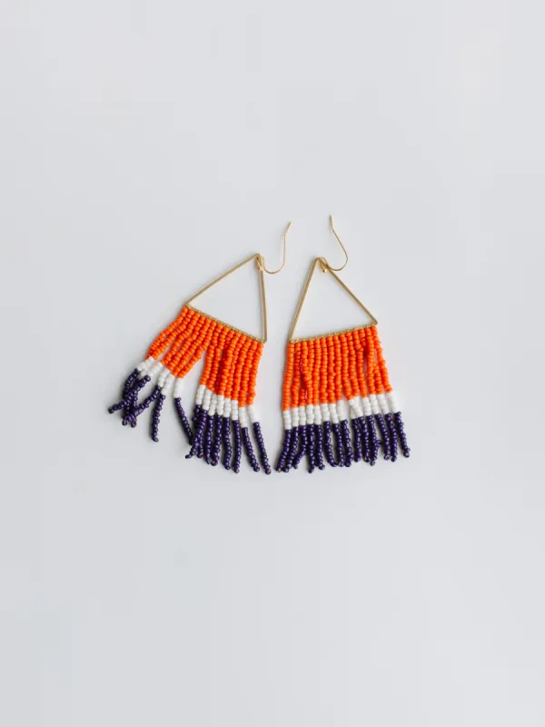 Greer Earrings  | Purple + Orange sold by Michelle McDowell