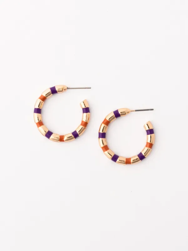 Nellie Earrings | Purple + Orange sold by Michelle McDowell