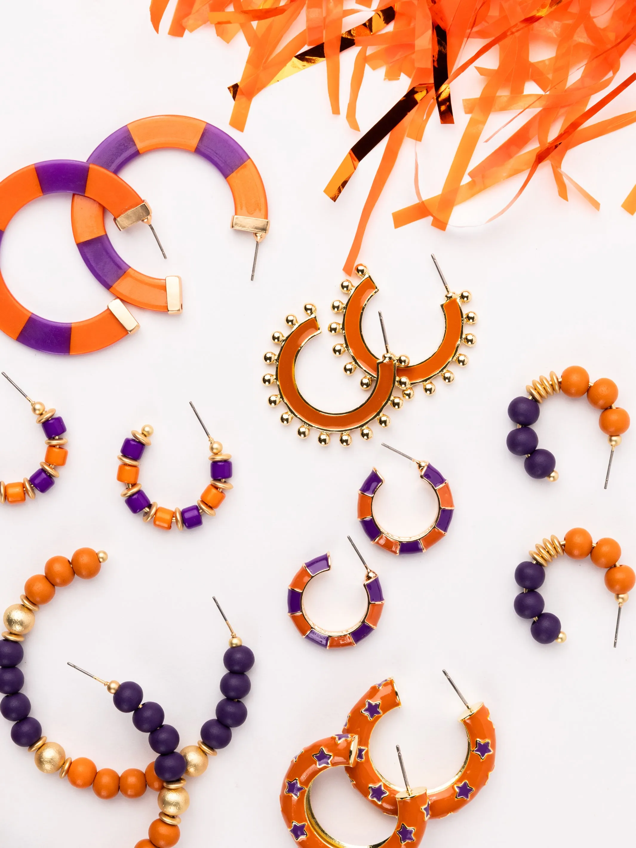 Nellie Earrings | Purple + Orange sold by Michelle McDowell product image thumbnail 4