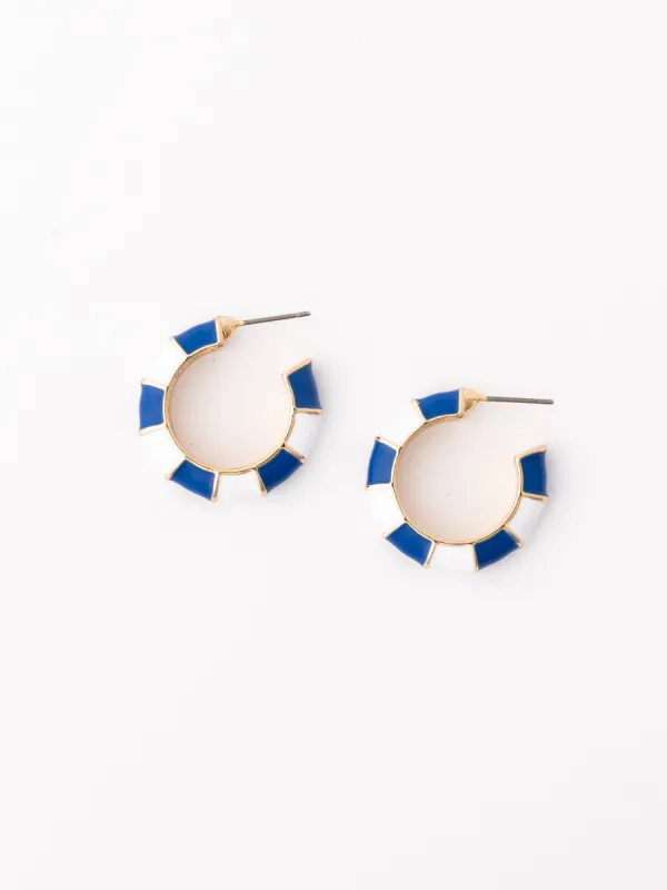 Ashlynn Earrings | Blue + White sold by Michelle McDowell