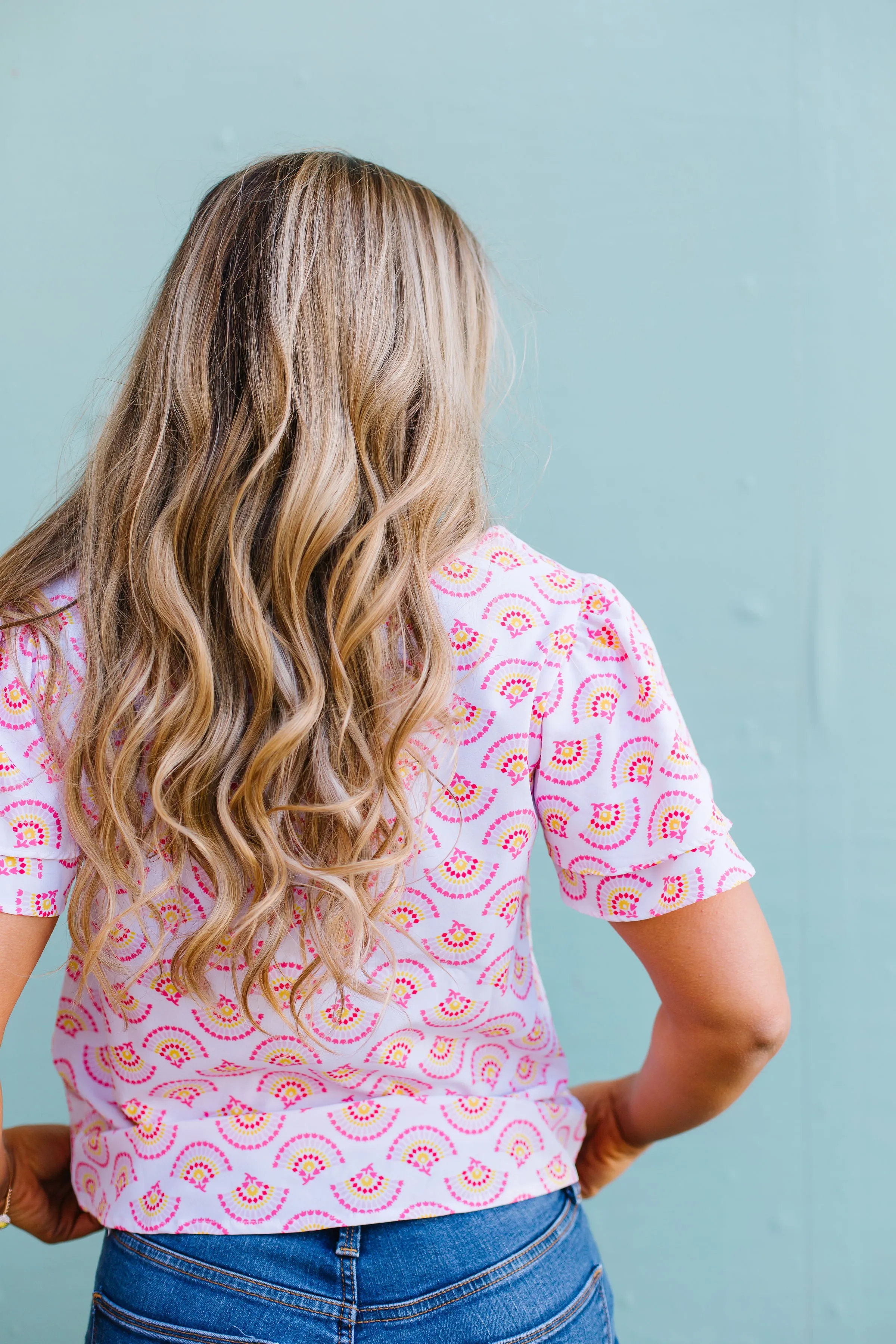 FINAL SALE - Grayson Top | Breezy Afternoon Pink sold by Michelle McDowell product image thumbnail 3