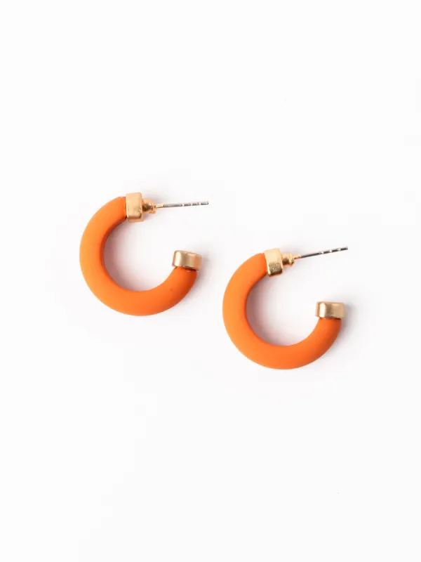 Amanda Earrings | Orange sold by Michelle McDowell