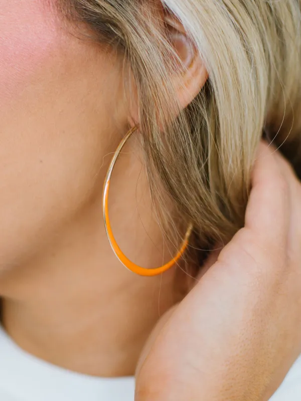Natalie Earrings | Orange sold by Michelle McDowell