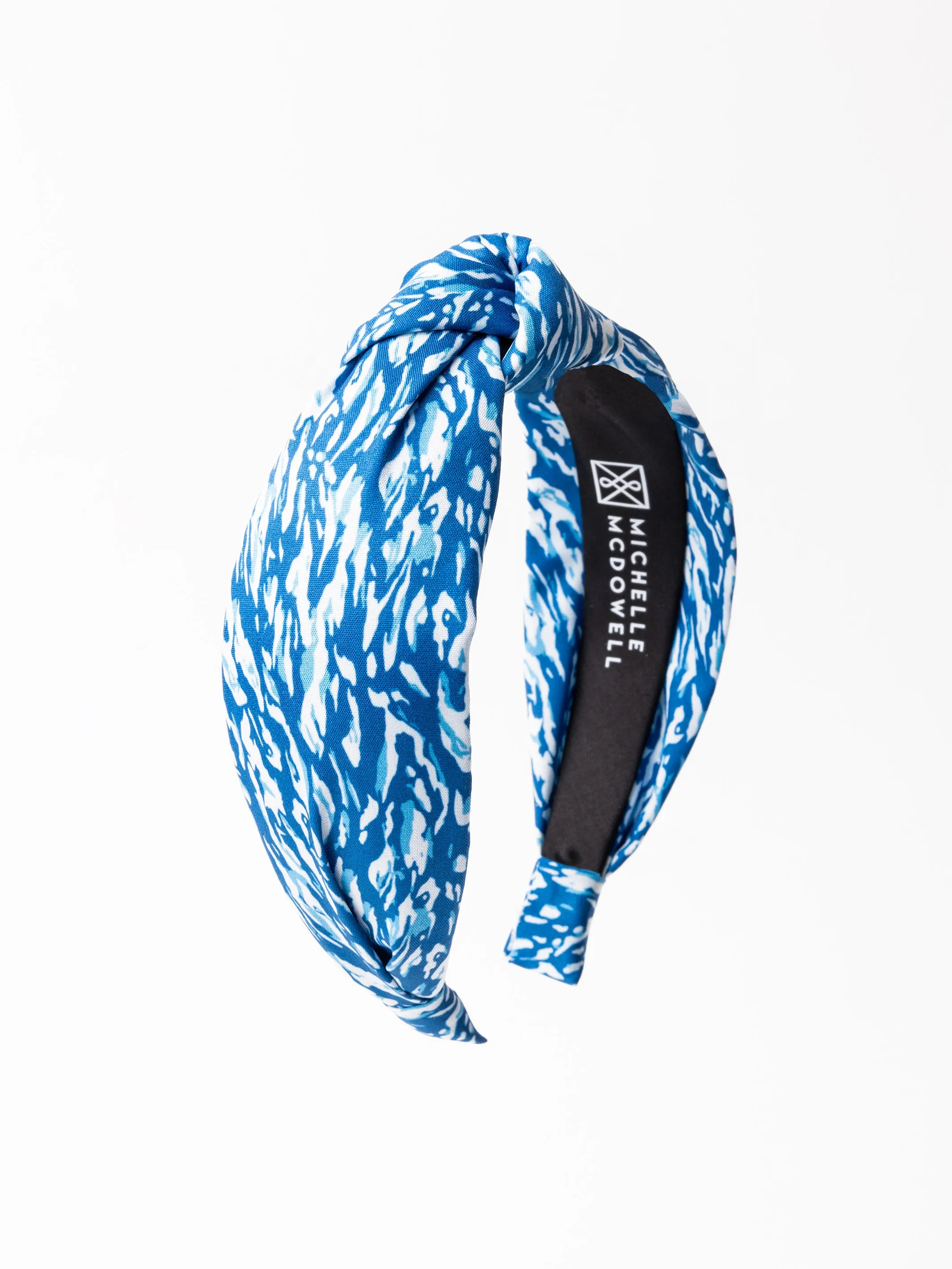 Luna Headband | Tiger Tail Blue + White sold by Michelle McDowell