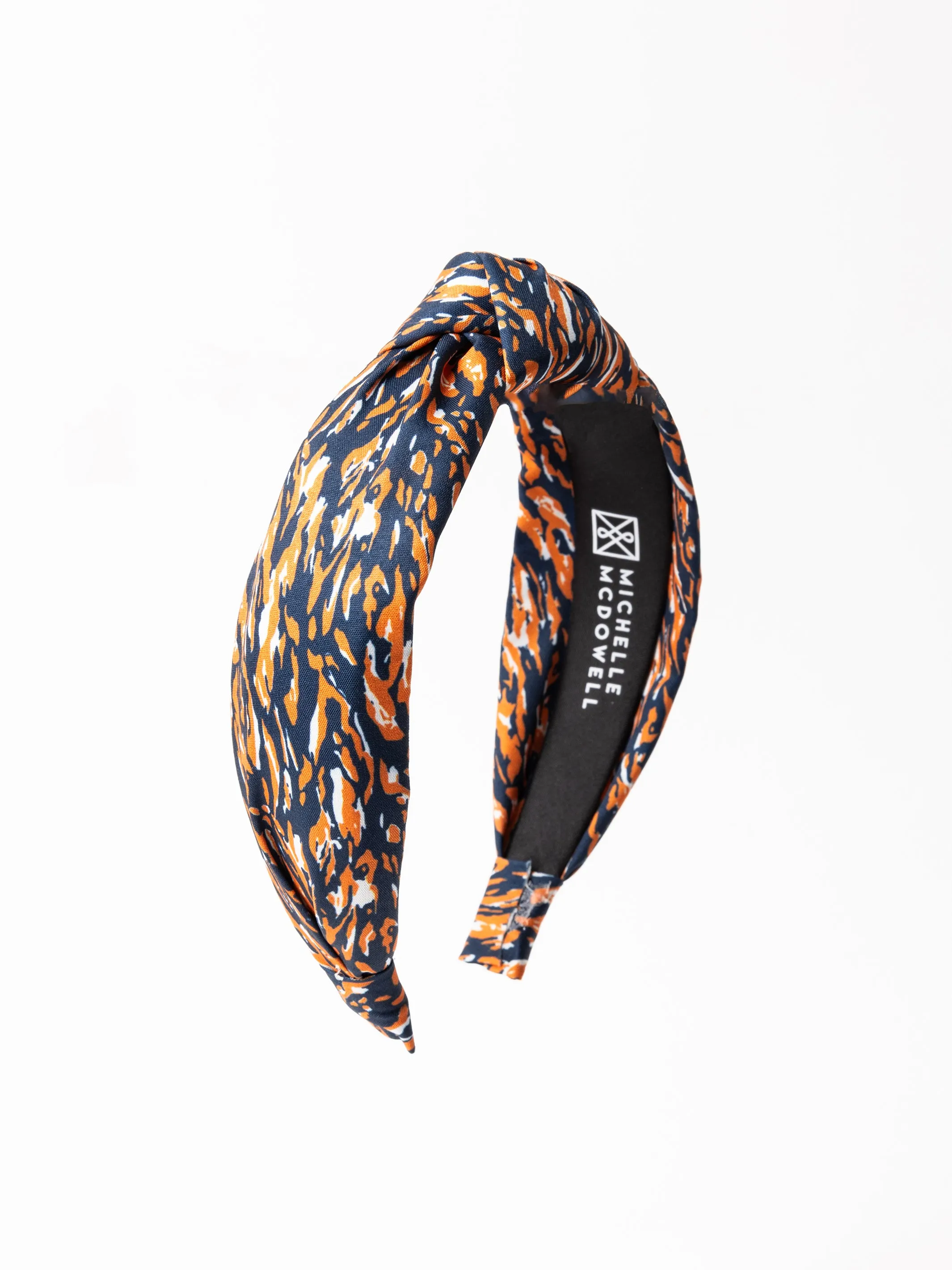 Luna Headband | Tiger Tail Navy + Orange sold by Michelle McDowell product image thumbnail 2