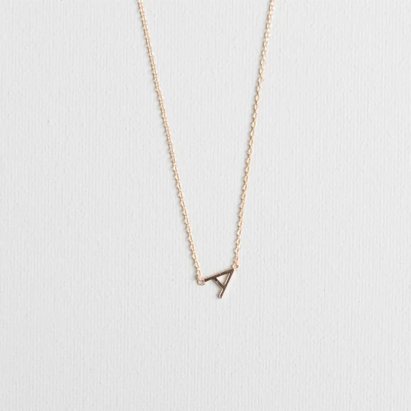 Luxe Delicate Initial Necklace | Gold sold by Michelle McDowell