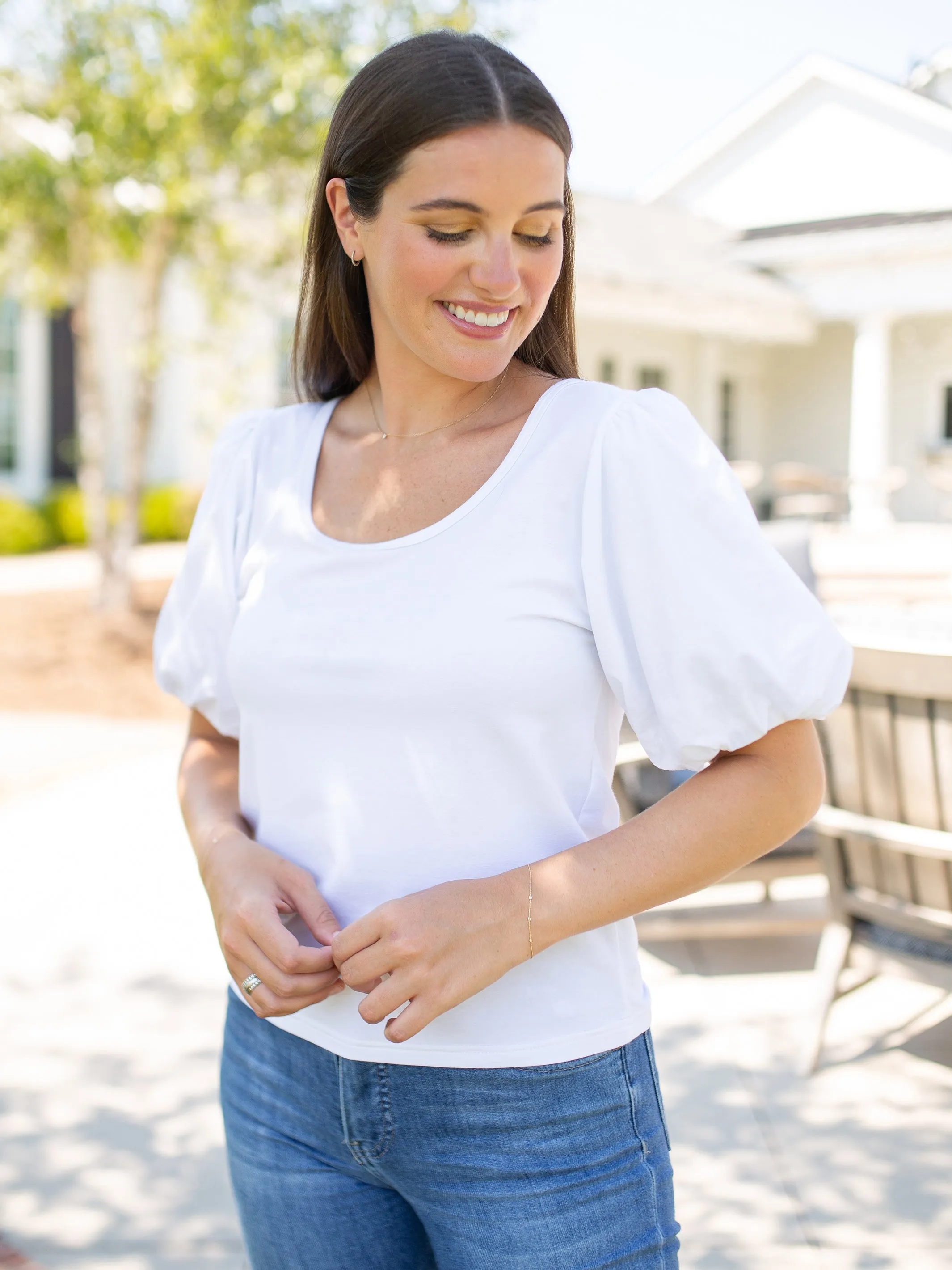 FINAL SALE - Shay Top | White sold by Michelle McDowell product image thumbnail 2