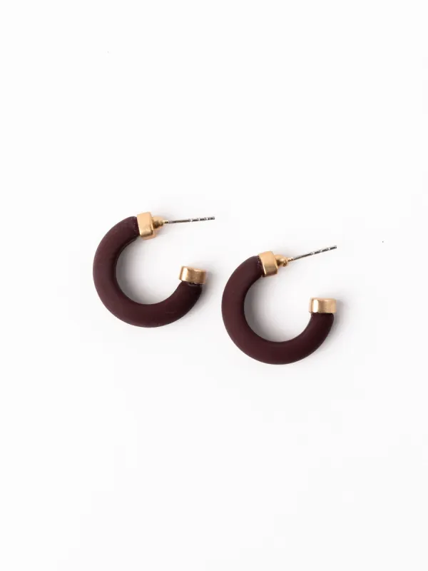 Amanda Earrings | Maroon sold by Michelle McDowell