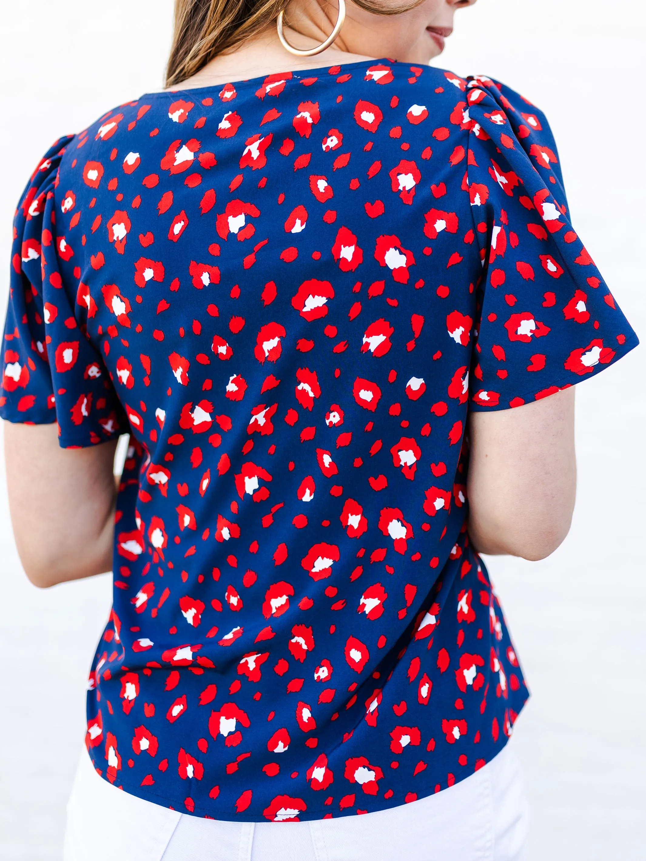 Paisley Top | Party Animal Red + Blue sold by Michelle McDowell product image thumbnail 3