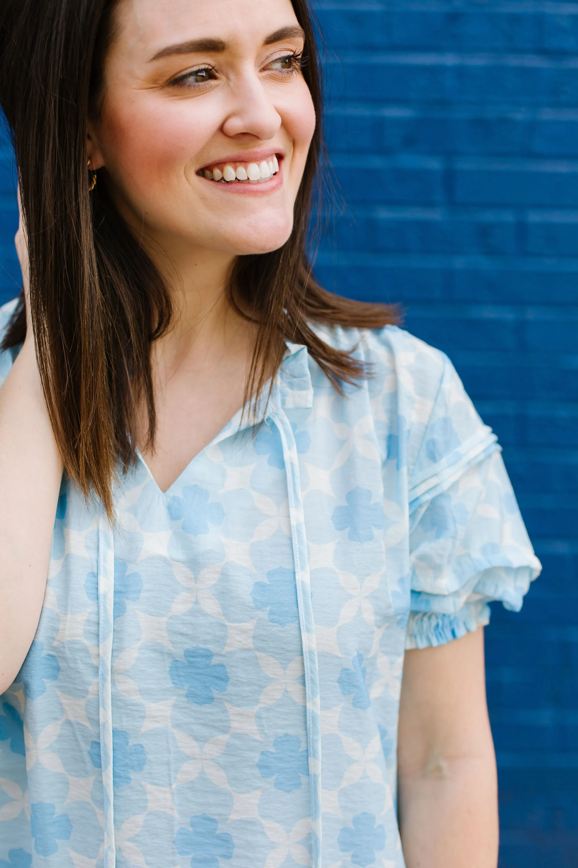 FINAL SALE - Grace Top | Dainty Days Blue sold by Michelle McDowell product image thumbnail 2