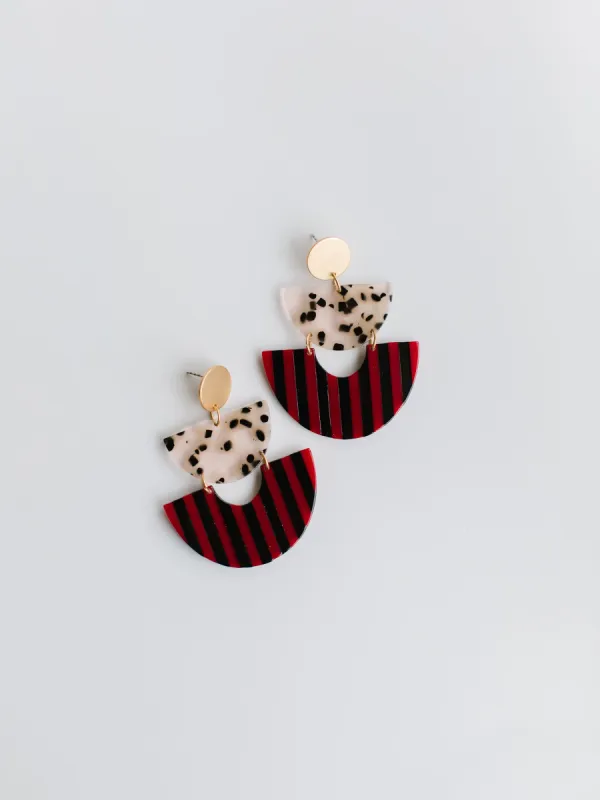 Emorie Earrings | Garnet + Black sold by Michelle McDowell