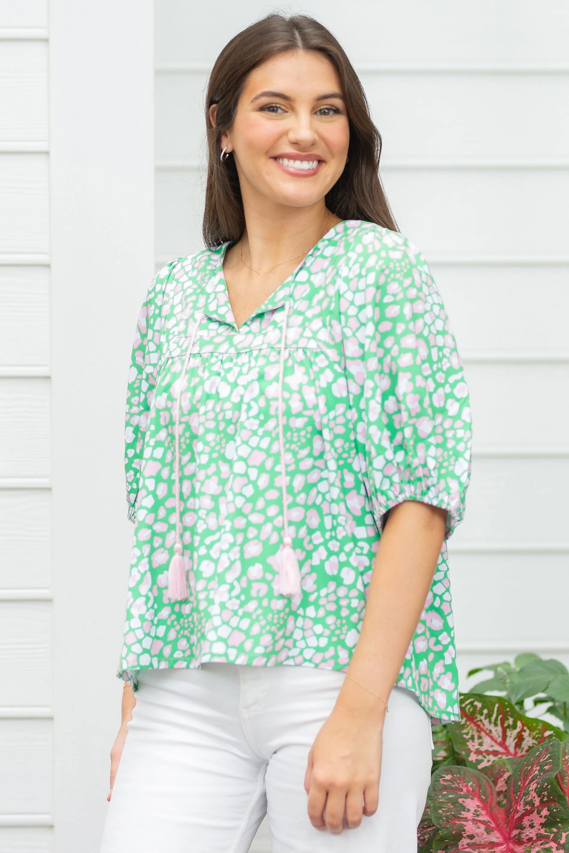 FINAL SALE - Penny Top | Wild Safari Pine sold by Michelle McDowell