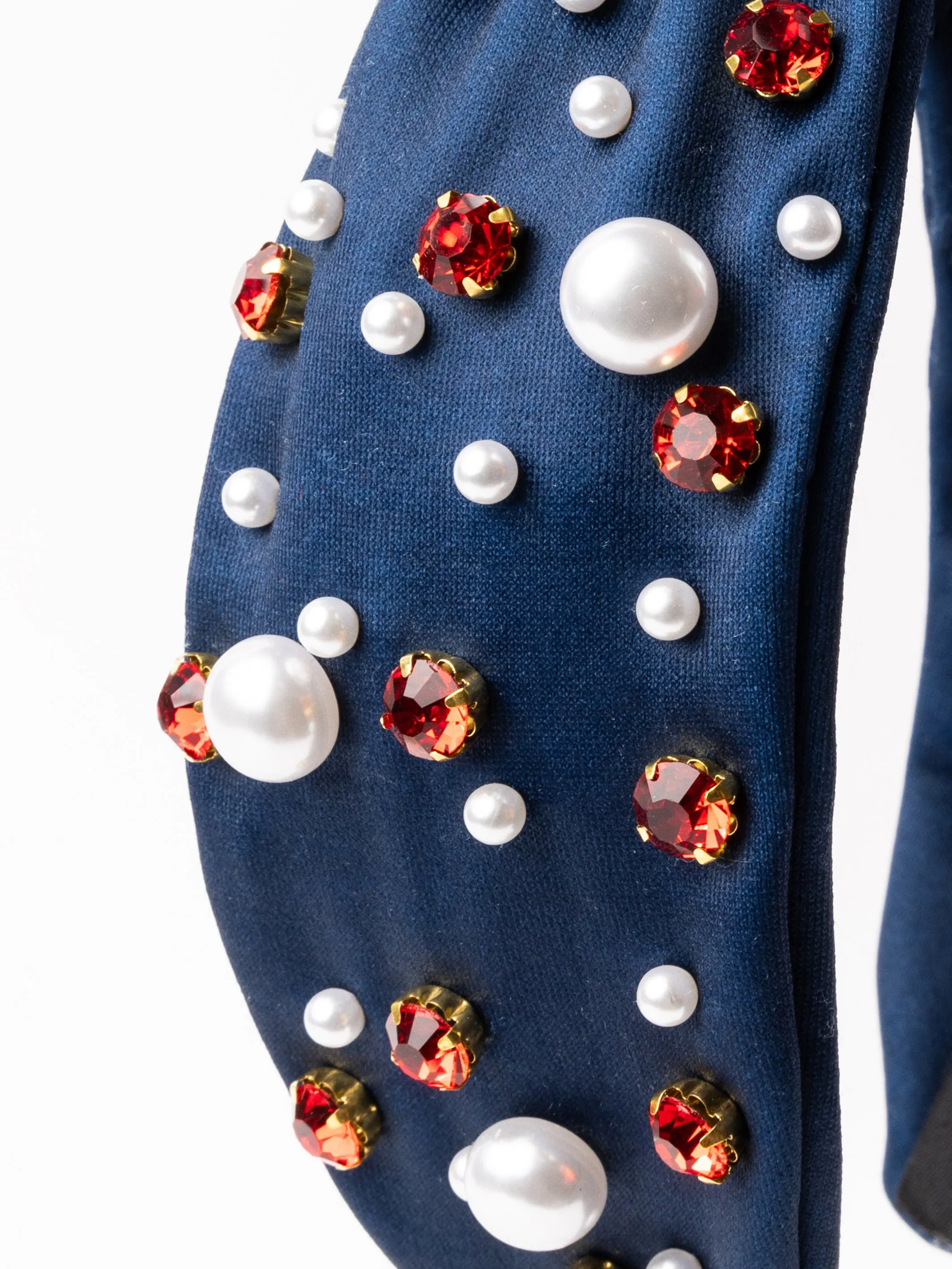 Charleigh Headband | Red + Blue sold by Michelle McDowell product image thumbnail 2