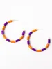 Cara Earrings | Purple + Orange sold by Michelle McDowell